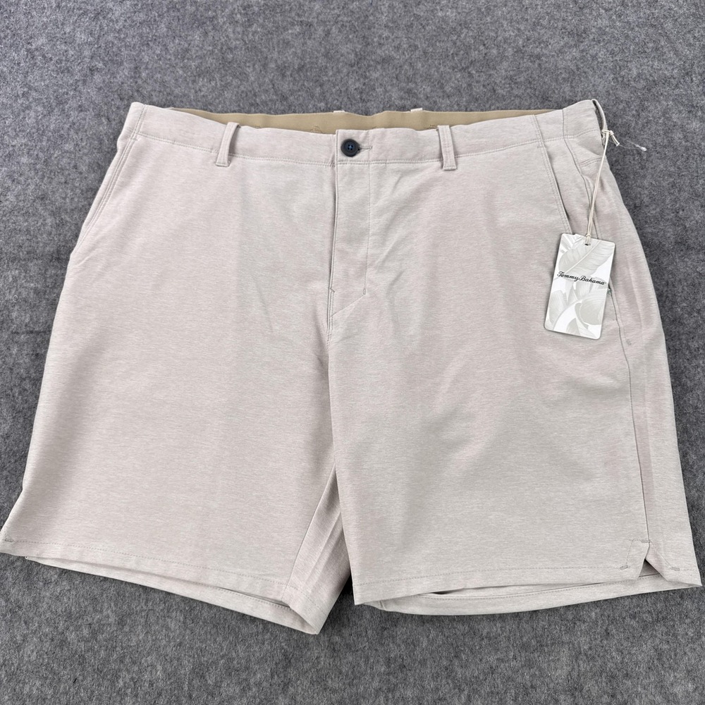 Tommy Bahama Shorts Mens 40 Khaki IslandZone UPF 30 Stretch Quick Dry Golf UV